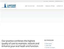 Tablet Screenshot of lakesideoralsurgeryokc.com